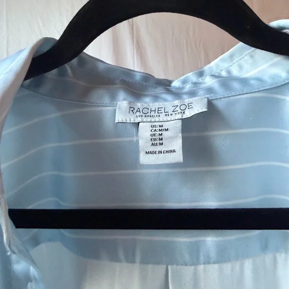 Women’s Light Blue Stripe Button-Up Shirt - Picture 5 of 8